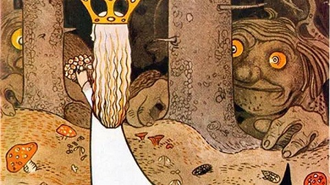 Beautiful white fairy tale and cruel black
